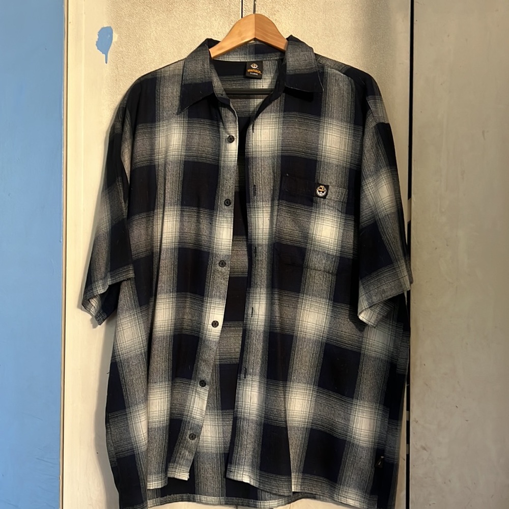 Lowrider Button Down Flannel Short Sleeve XL